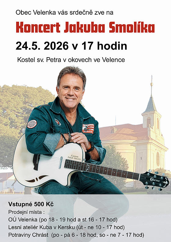 v kostele sv. Petra v okovech po��d�me v ned�li 24.5.2026 od 17 hod. koncert Jakuba Smol�ka